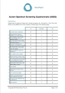 Autism Spectrum Screening Questionnaire Assq Novopsych