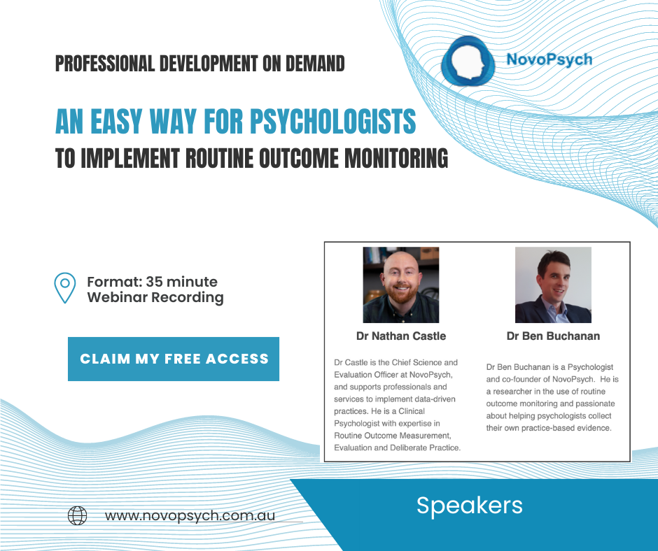 Webinar: An Easy Way for Psychologists to Implement Routine Outcome Monitoring